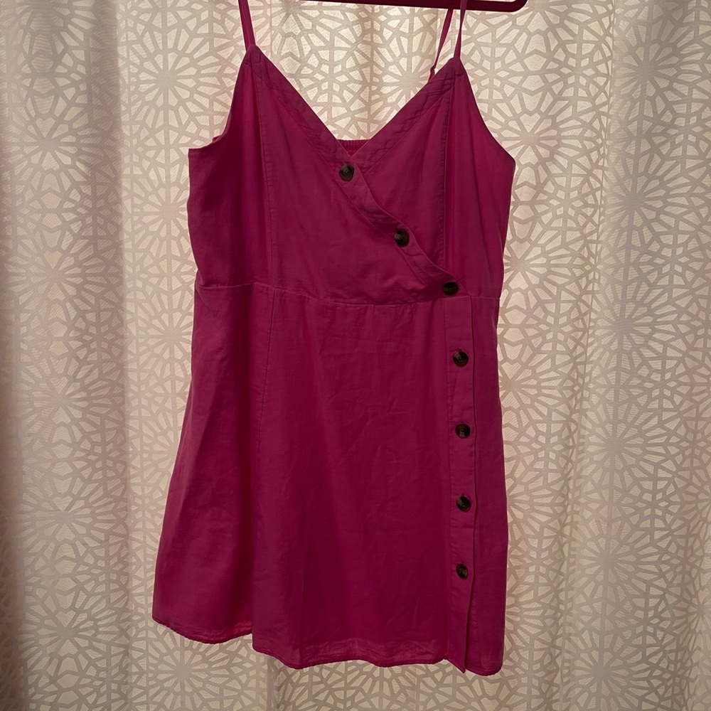 American Eagle Pink Linen Mini Dress